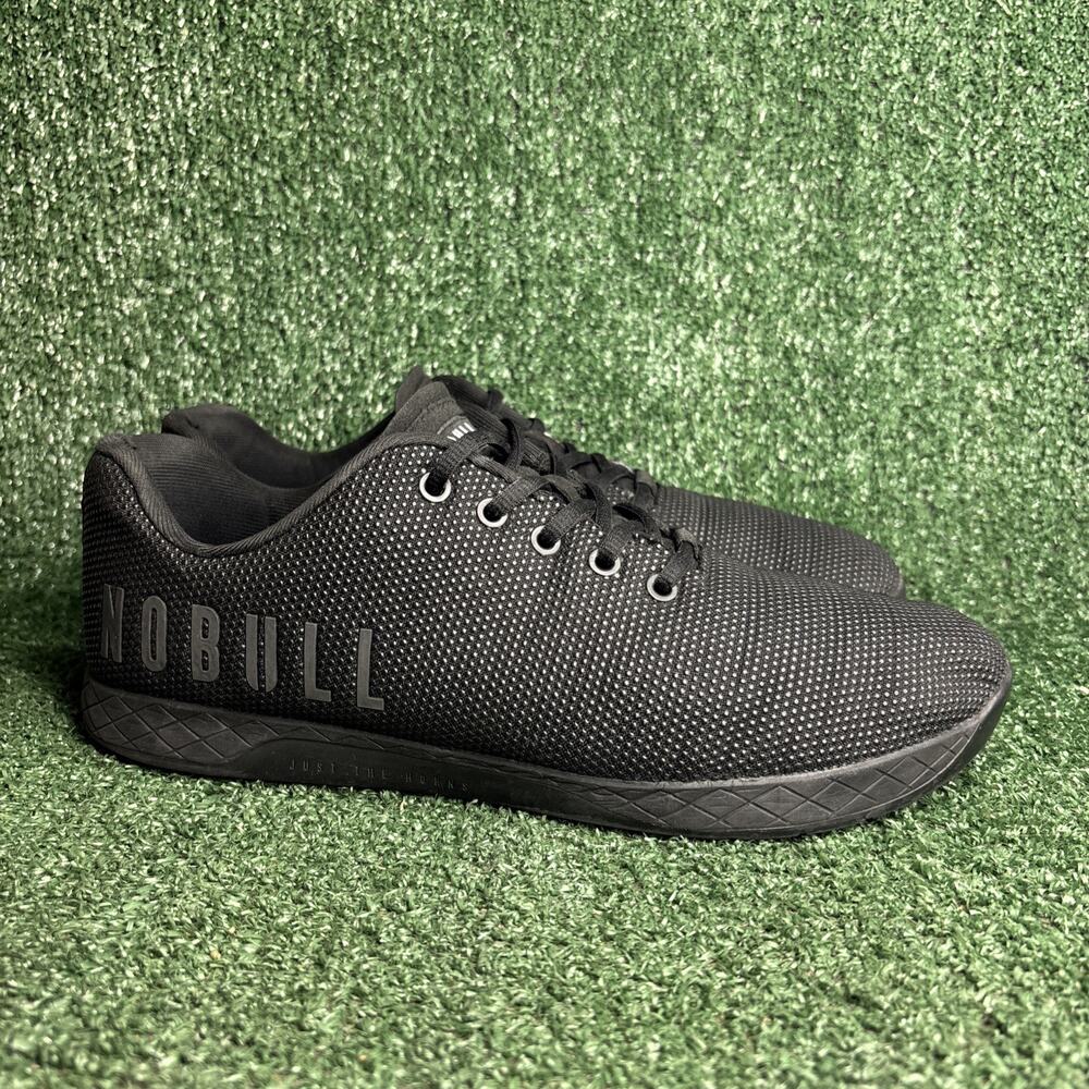 NOBULL Trainer Triple Black Anthracite Gym Crossfit SuperFabric Mens Size 11.5